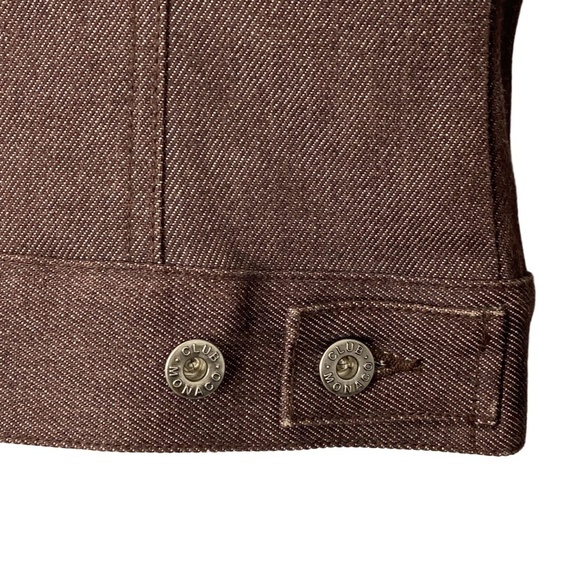 NWOT CLUB MONACO Cropped Denim Aubergine Vampire Diaries Goth Edgy Jacket XS - Picture 8 of 16